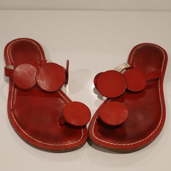 Bernardo 1946 Red Flip Flops Made in Italy - Size 8 - Picture 1 of 9